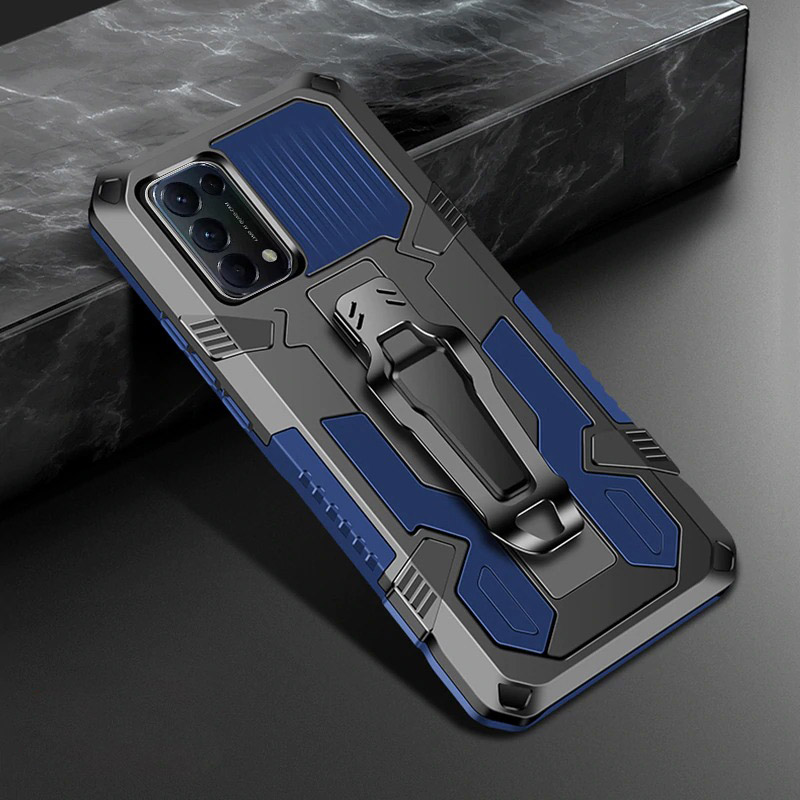 Case OPPO Reno 5 Pro 5G#เคสฝาหลังกันกระแทกมีคลิบหนีบ ไฮบริด พลาสติก+TPU Heavy Duty Rugged Hybrid