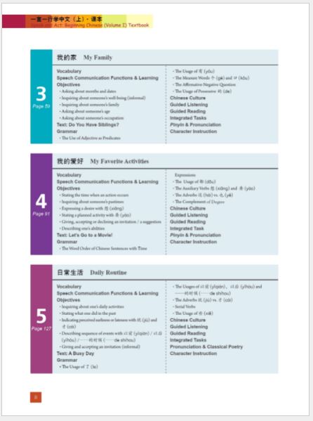 แบบเรียนภาษาจีน Speak and Act: Beginning Chinese (Volume 1) Textbook 一言一行学中文（上册）·课本 Speak and Act: Beginning Chinese (Volume 1) Textbook
