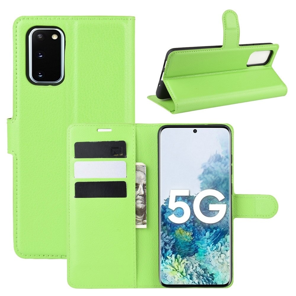 เคส Samsung Galaxy S20 #เคสฝาพับสไตล์กระเป๋าสตางค์หนัง PU ผิวลิ้นจี่