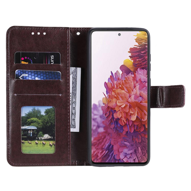 เคส Samsung Galaxy S20+ #เคสฝาพับหนัง PU ปั้มลาย Imprint Mandala Flower