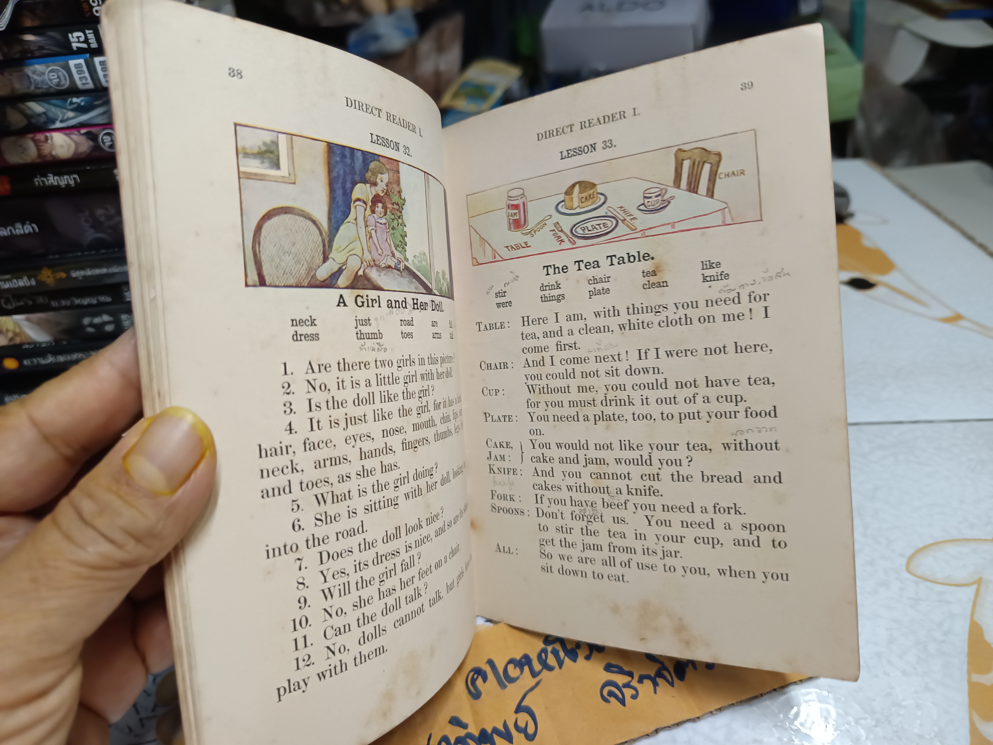 MACMILLAN'S DIRECT READERS - FIRST READER by GEORGE ROBB (of the Ministry of Education, Cairo.) Publisher, London, 1932 #vintage **สินค้าหมด**