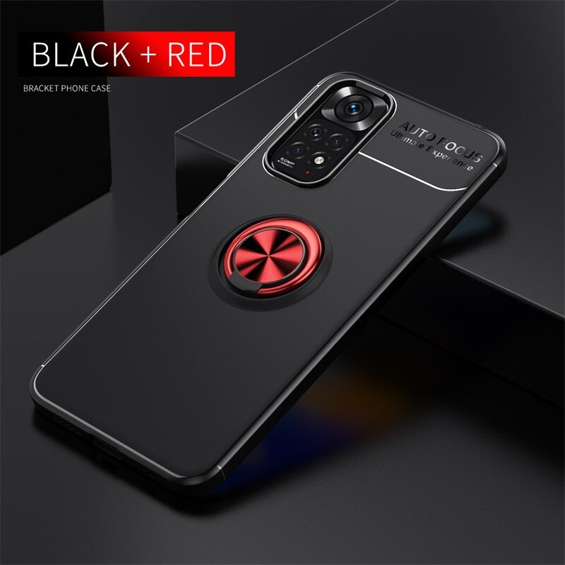 เคส Redmi Note 11 / Redmi Note 11S #เคสฝาหลัง TPU Finger Ring Kickstand (แผ่นโลหะแบบ Built-in)