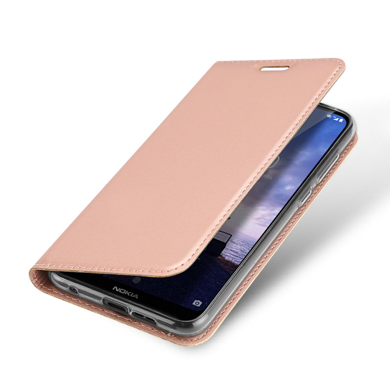 เคส Nokia X6 (2018) #เคสฝาพับ Skin Pro Series Leather Stand Case คุณภาพดีราคาถูก