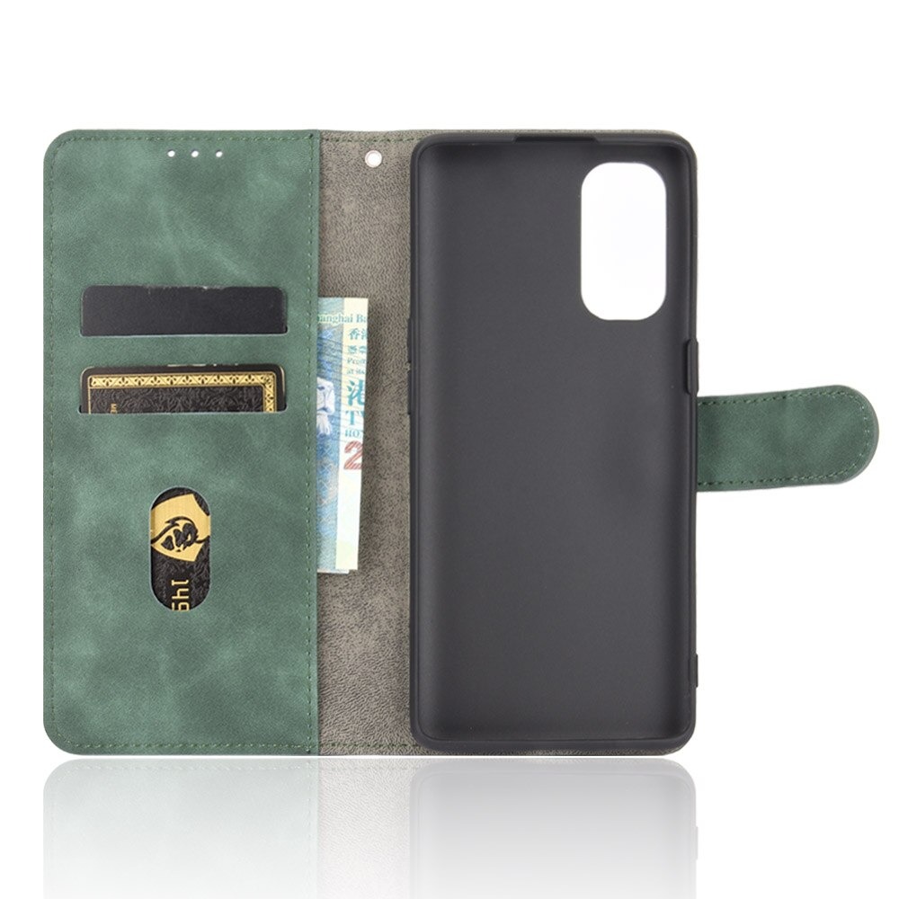 เคส OPPO Reno 4 4G #เคสฝาพับแบบกระเป๋าสตางค์หนัง PU มีช่องใส่บัตร Leather Wallet Card Holder Phone Cover