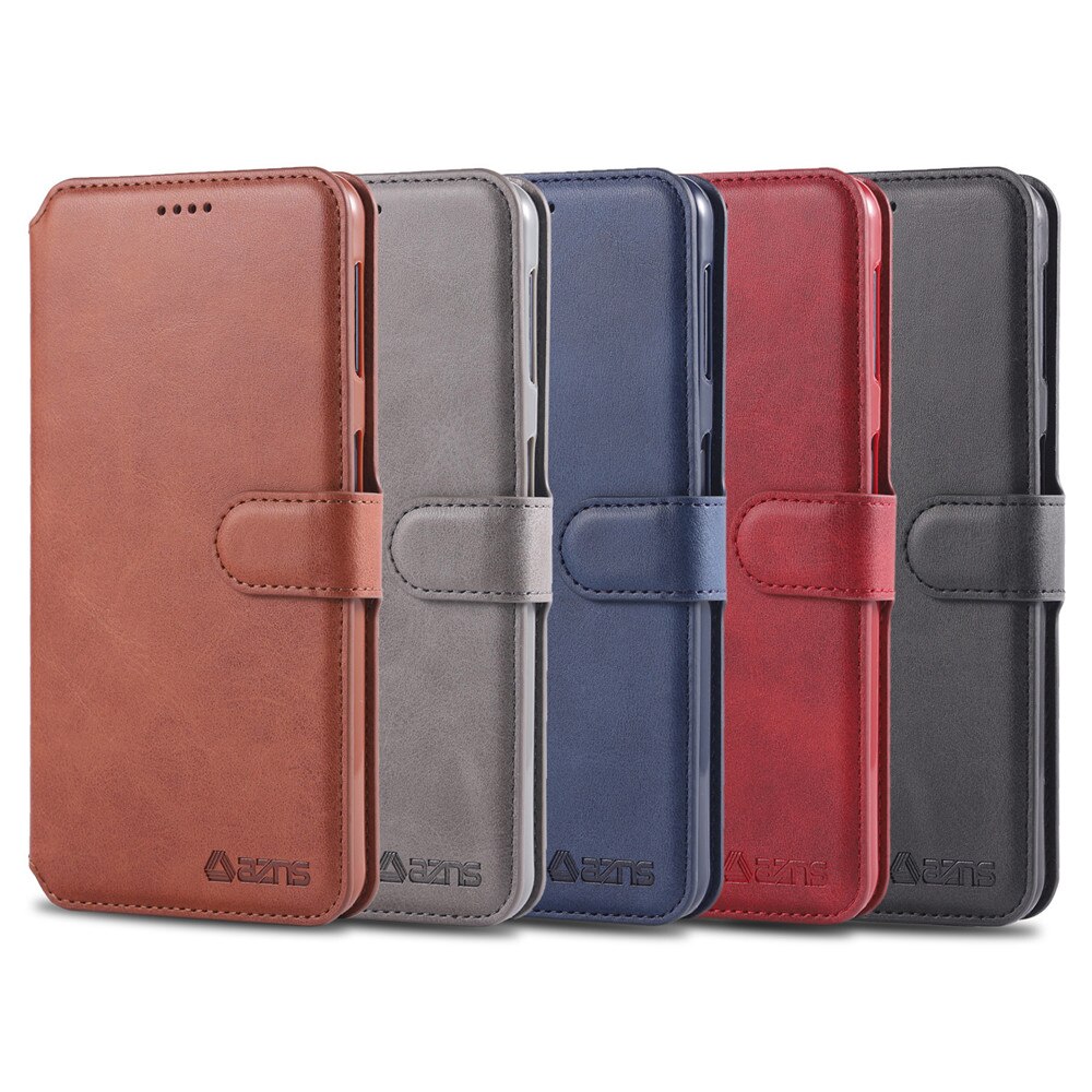Case Samsung Galaxy A80 #เคสฝาพับหนัง PU มีช่องใส่บัตร AZNS Wallet Leather Stand Phone Cover