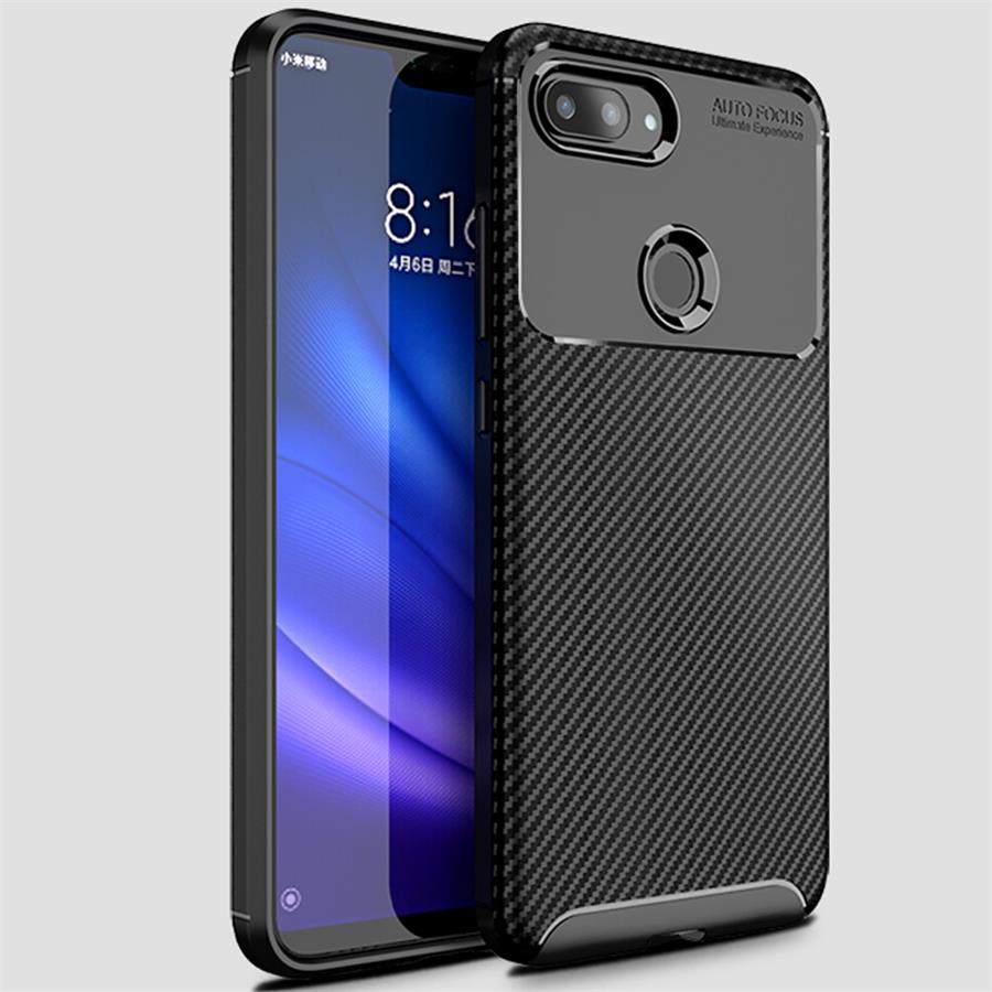 Case Xiaomi Mi 8 Lite #เคสฝาหลังนิ่ม Carbon Fiber Drop Resistant TPU