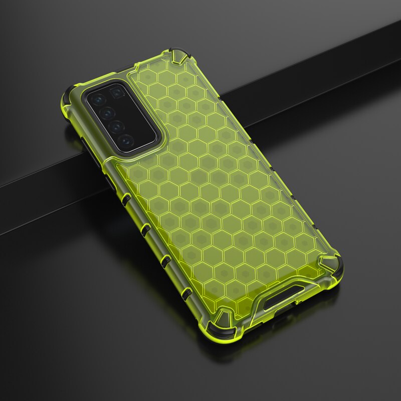 Case Huawei P40 #เคสกันกระแทก Honeycomb Shock Absorber TPU + PC + Silicone Hybrid