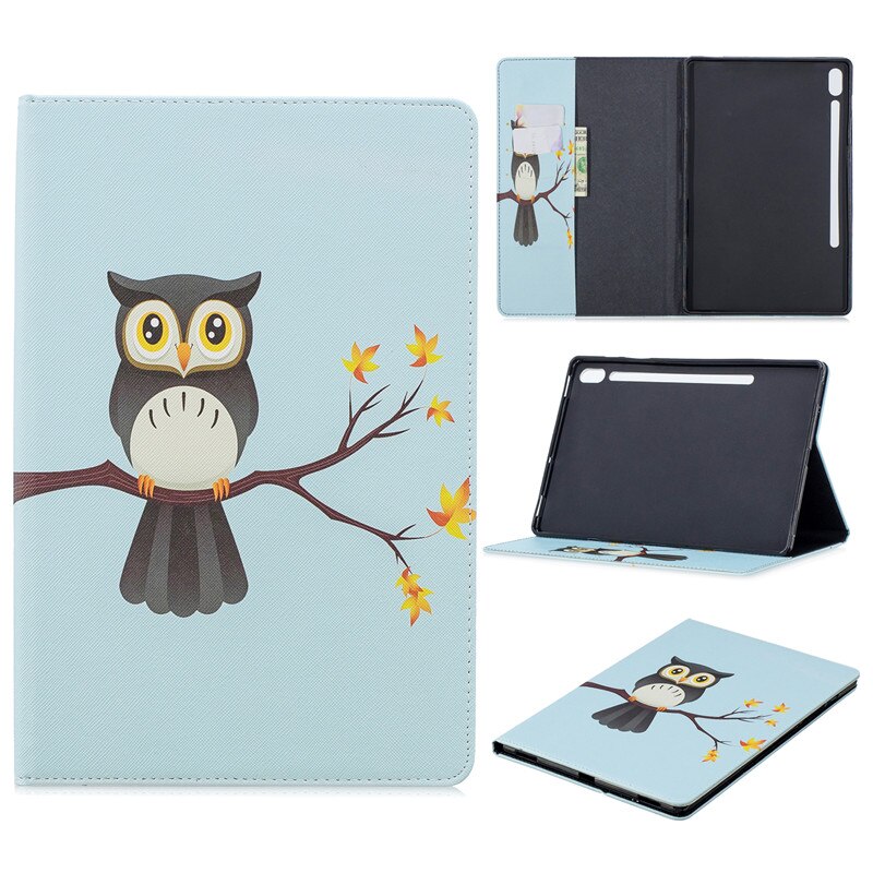 เคส Samsung Galaxy Tab S7 SM-T870 SM-T875 #เคสสไตล์กระเป๋าสตางค์พิมพ์ลายสวยๆ Pattern Printing Magnetic Leather