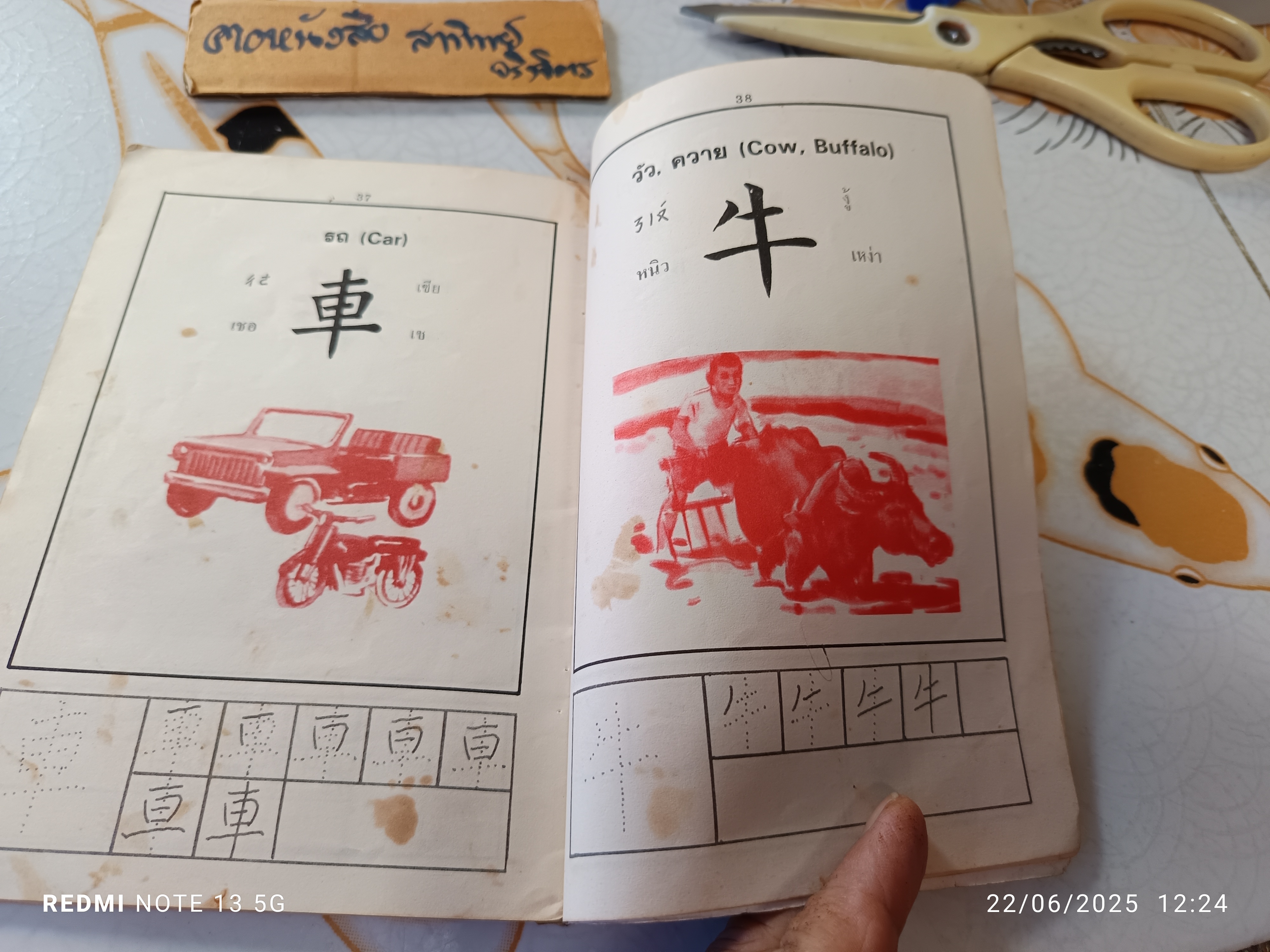 เรียน-เขียน ภาษาจีนจากภาพ แปลไทยอังกฤษ และเทียบเสียงจีนกลาง, แต้จิ๋ว, กวางตุ้ง เล่ม 1