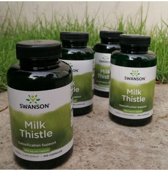 Milk Thistle มิลค์ ทิสเซิล 500mg 100 Capsules (Swanson®) บำรุงตับ