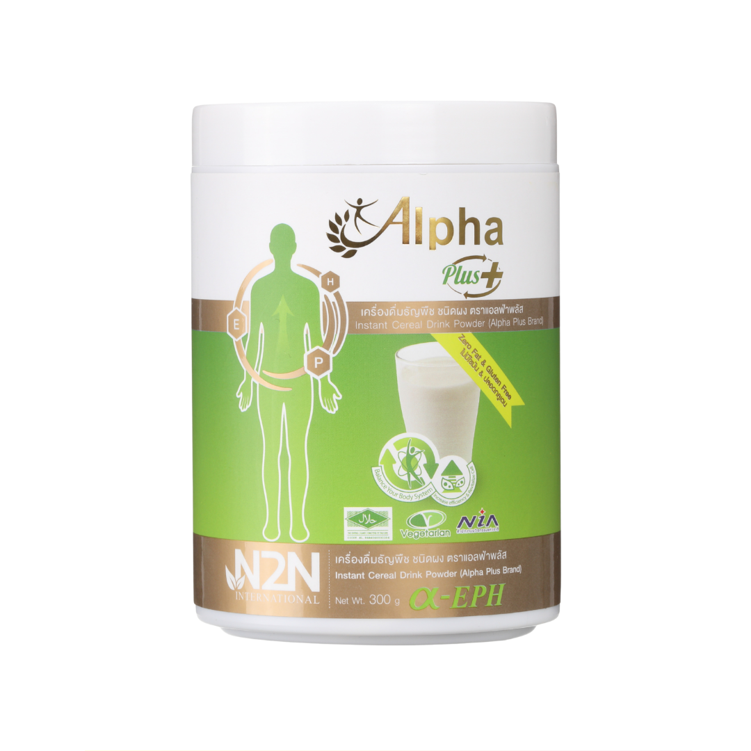 Alpha Plus เครื่องดื่มธัญพืชชนิดผง ฟื้นฟูสุขภาพ เสริมภูมิ ต้านอนุมูลอิสระ ขนาด 150g / 300g