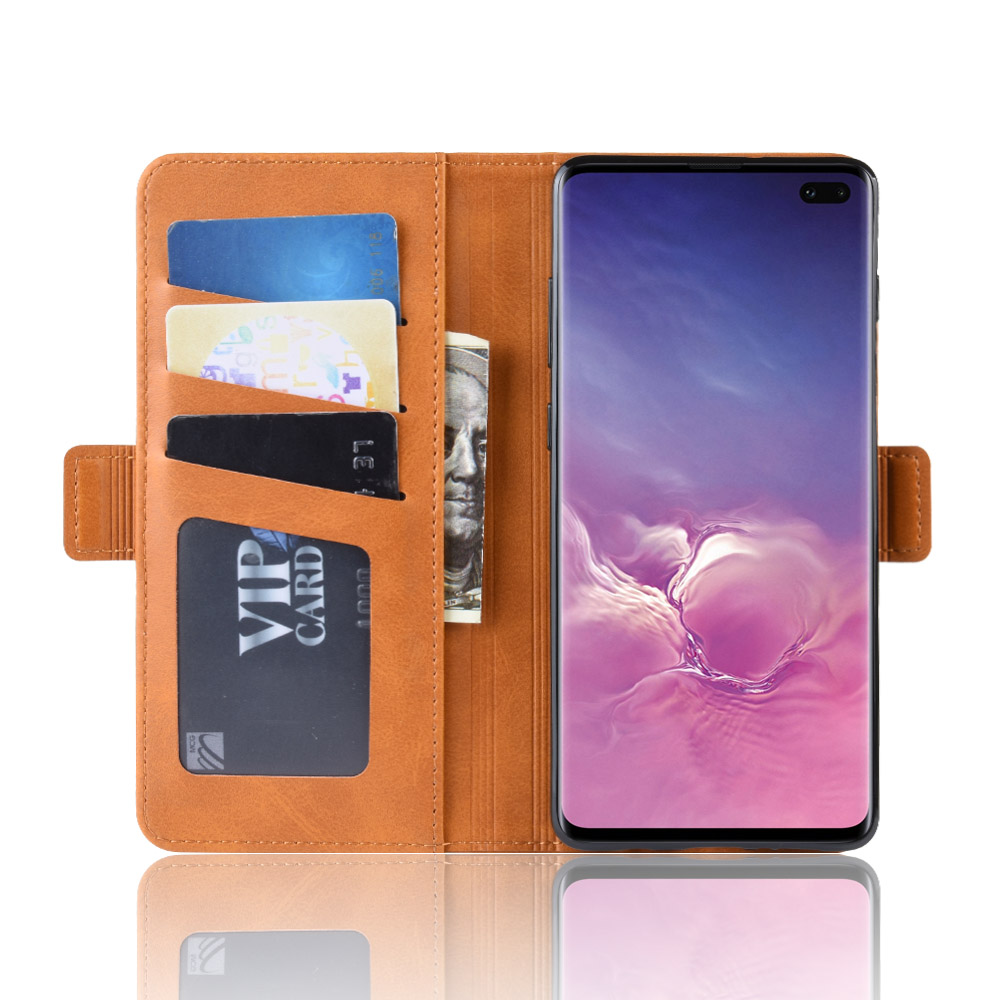 เคส Samsung Galaxy S10 #เคสฝาพับหนัง PU มีแถบปิดแม่เหล็กสไตล์กระเป๋าสตางค์