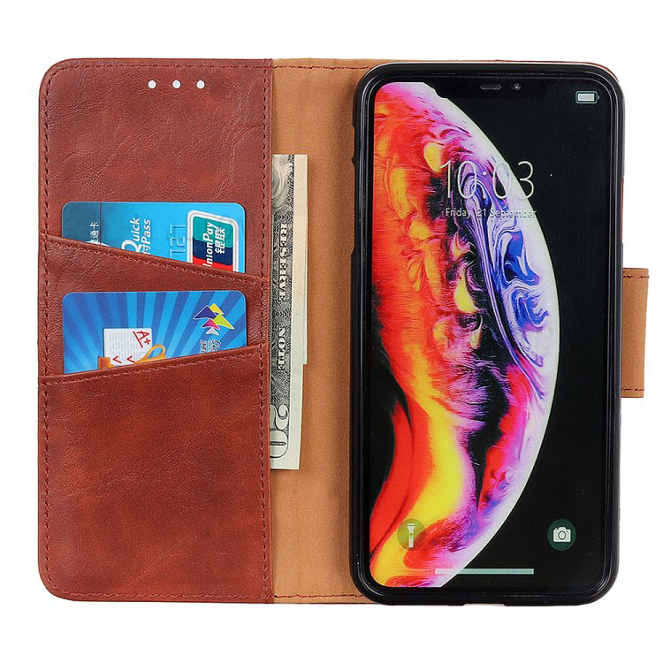 เคส Samsung Galaxy A72 / A72 5G#เคสฝาพับหนังแยกคุณภาพดี Crazy Horse Split Leather Wallet