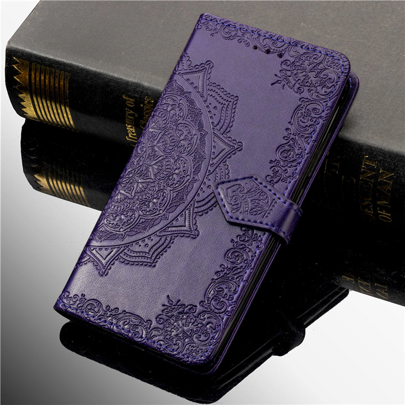 เคส OPPO Reno 5 Pro 5G #เคสฝาพับหนัง PU ผิวลายนูน Embossed Mandala Flower Leather Wallet