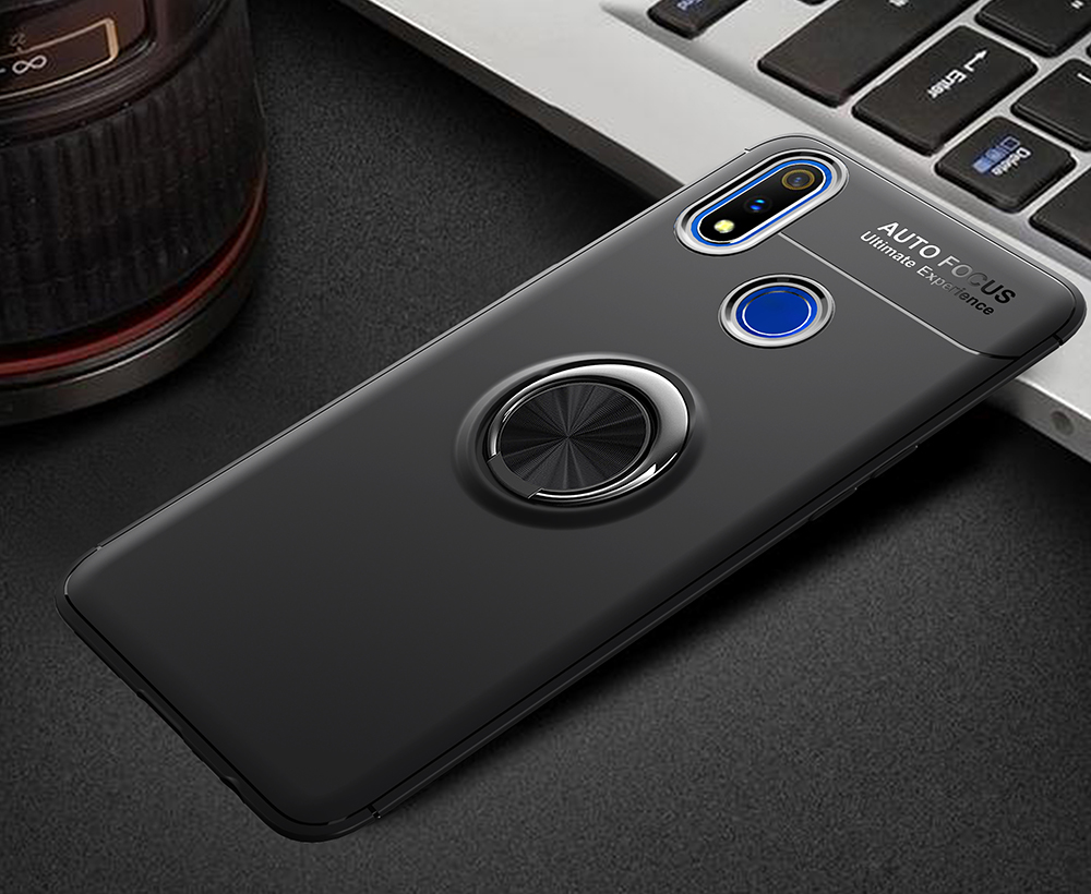 Case Realme 3 Pro #เคสฝาหลัง TPU Finger Ring Kickstand (แผ่นโลหะแบบ Built-in)