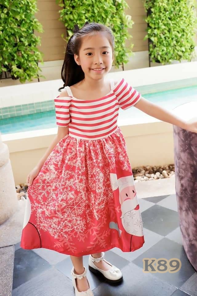 เดรสคริสต์มาส สำหรับเด็กอายุ 4 ถึง 15 ปี