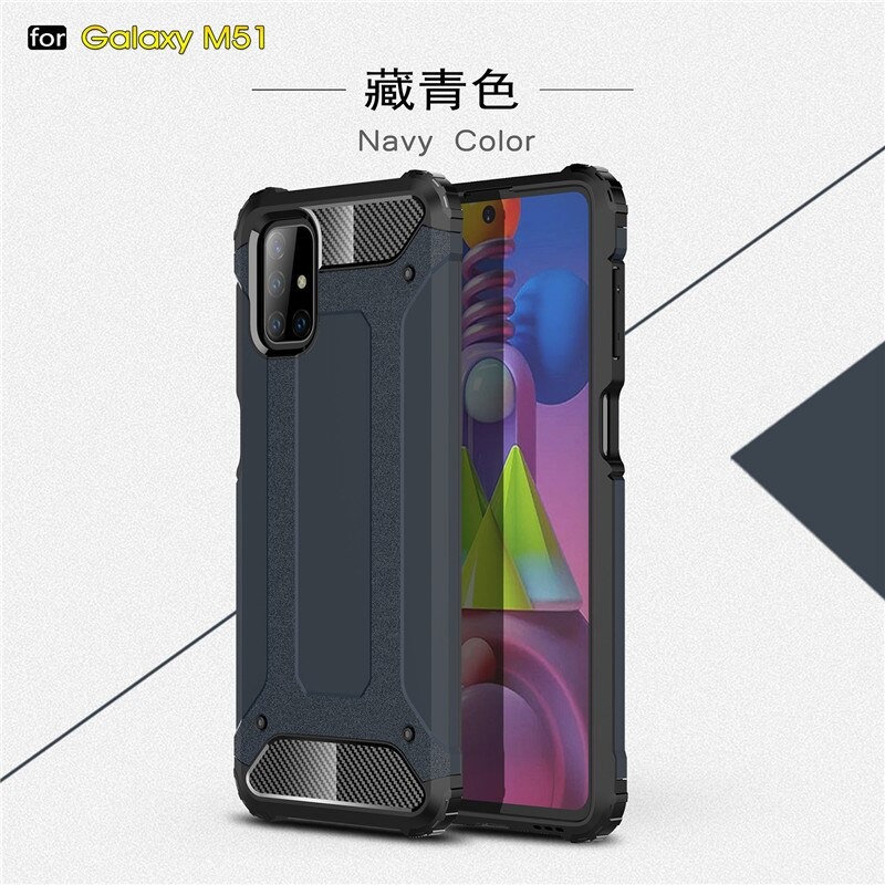 Case Samsung Galaxy M51 #เคสฝาหลังเกราะป้องกัน ไฮบริด พลาสติก+TPU Heavy Duty Rugged Hybrid