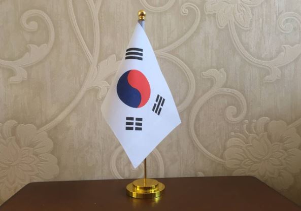 ธงชาติเกาหลีใต้ ธงชาติสาธารณรัฐเกาหลี พร้อมขาตั้ง 스탠드가 있는 한국 국기 South Korea Flag with Stand