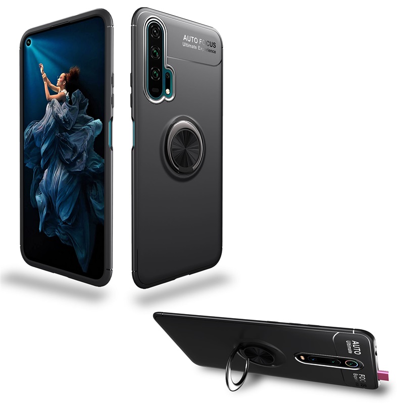 Case Huawei Nova 6 #เคสฝาหลัง TPU Finger Ring Kickstand (แผ่นโลหะแบบ Built-in)