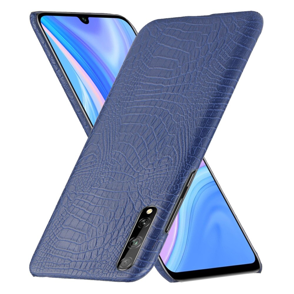 Case Huawei Y8p #เคสฝาหลังพลาสติกแข็งเคลือบหนัง PU ลายผิวหนังจระเข้