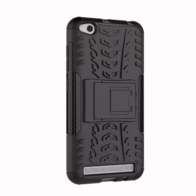 เคส Xiaomi Redmi 5A #เคสฝาหลังกันลื่น Cool Tyre Pattern Kickstand (PC + TPU)