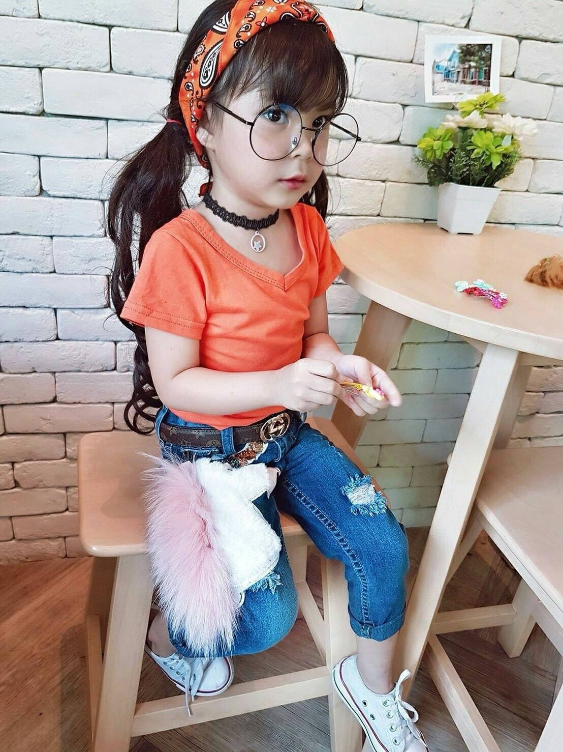 กางเกงยีนส์เด็ก ม้ายูนิคอร์น