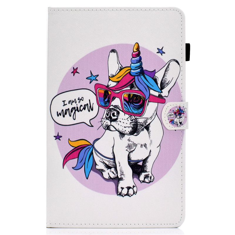 เคส Samsung Galaxy Tab S6 Lite 10.4 SM-P610 P615 P617 #เคสฝาพับหนัง PU พิมพ์ลาย Pattern Printing PU Leather Flip