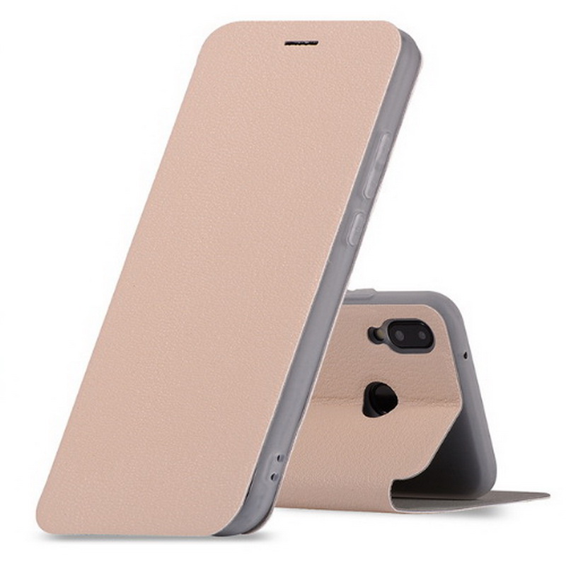 เคส Huawei Nova 3e/ P20 Lite #เคสฝาพับหนัง PU Litchi Skin Leather Stand Case พร้อมช่องเสียบการ์ด