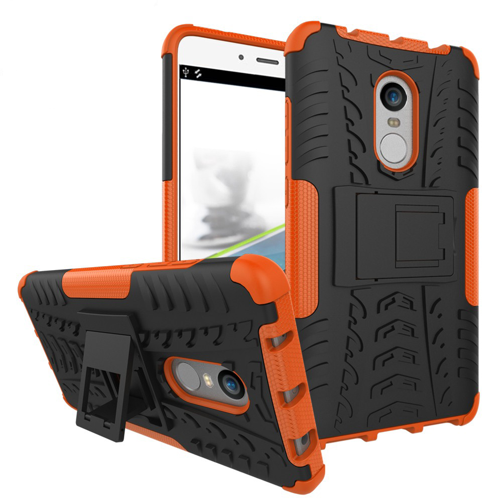 เคส Xiaomi Redmi 5 Plus #เคสฝาหลังกันลื่น Cool Tyre Pattern Kickstand (PC + TPU)