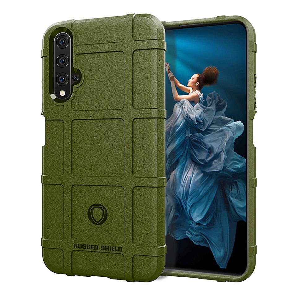 Case Huawei Nova 5T#เคสฝาหลัง Rugged Shield Series Soft Silicone Shock Absorption Matte กันกระแทก