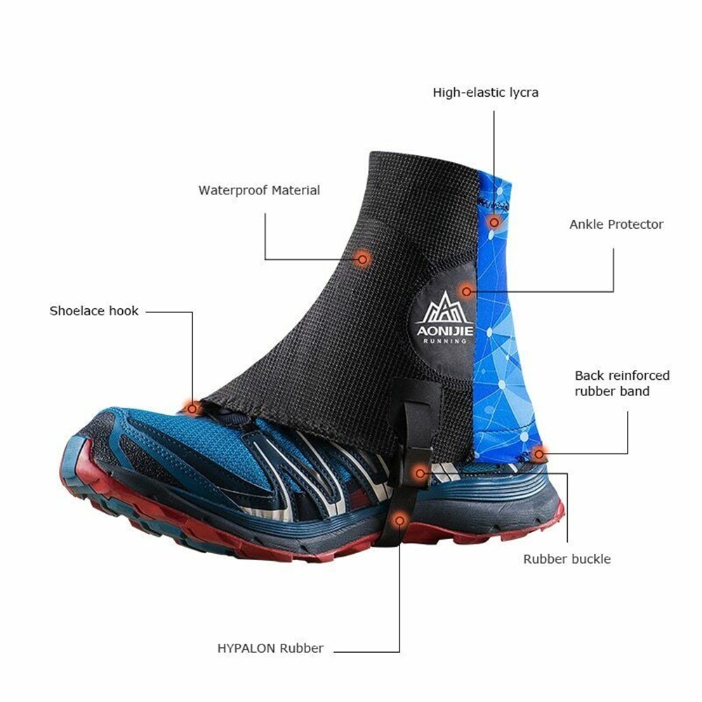 ปลอกขาป้องกันเศษหิน เศษทราย เข้ารองเท้า เหมาะกับวิ่งเทรล Aonijie Trail Running Gaiters E941 (D07)