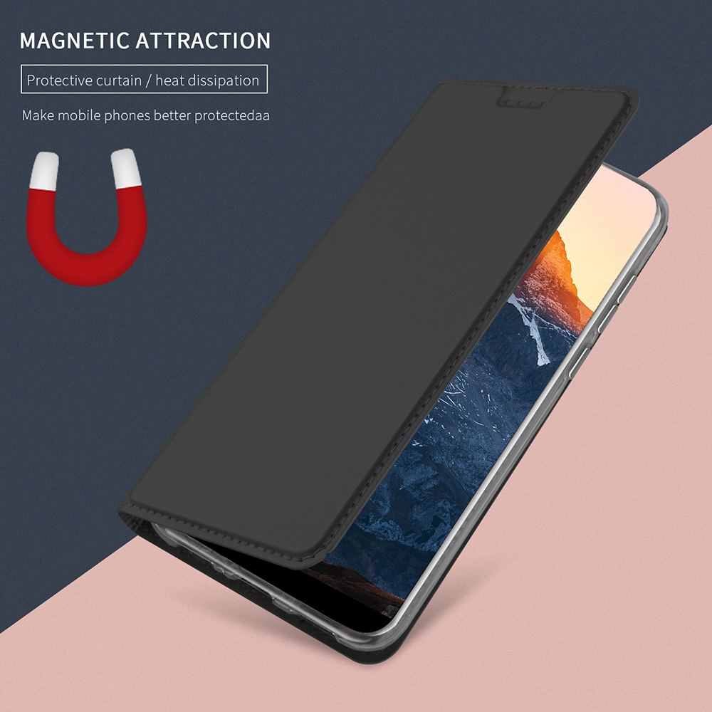 เคส Huawei P20 Lite / Nova 3e #เคสฝาพับหนัง PU Card Holder Auto-absorbed Leather