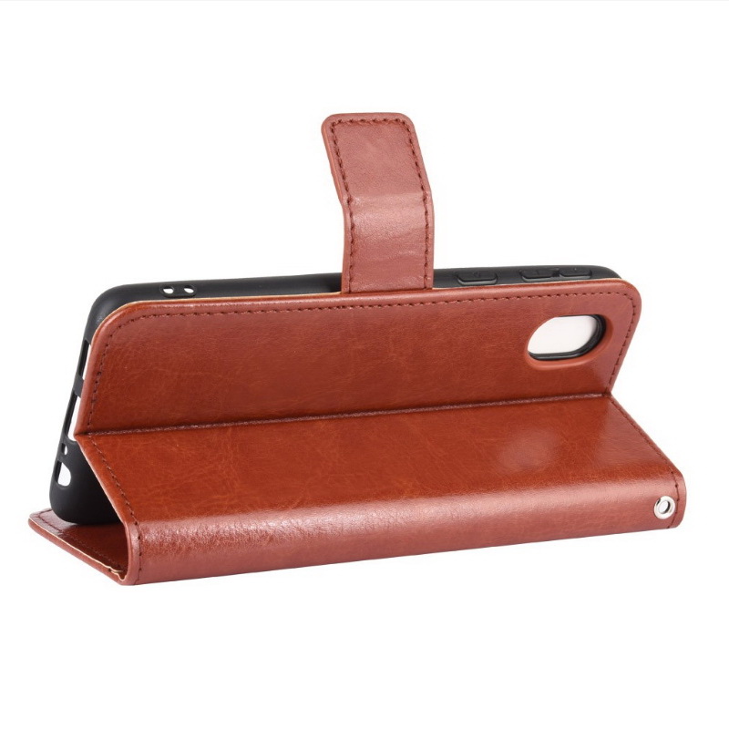 Case Samsung Galaxy A01 Core #เคสฝาพับหนัง PU ผิวหนังม้า Crazy Horse Texture Leather Wallet