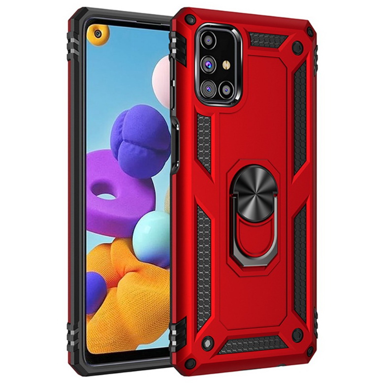 Case Samsung Galaxy M51 #เคสฝาหลัง Hybrid TPU+PC มีแหวนสวมนิ้ว