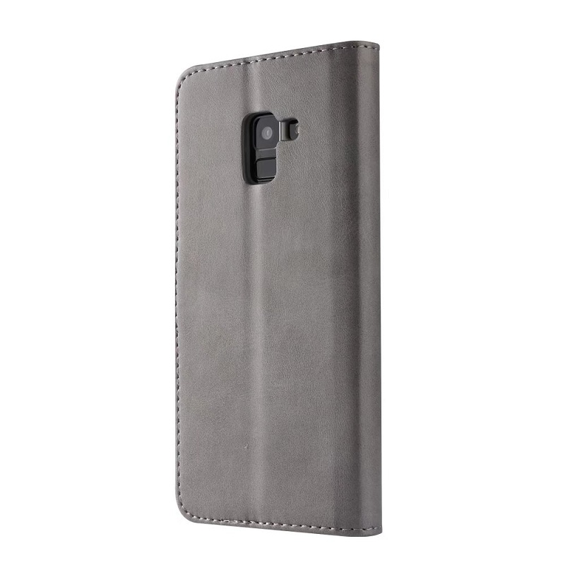 เคส Samsung Galaxy A8 (2018) LC.IMEEKE #เคสฝาพับหนัง PU คุณภาพดีสไตล์กระเป๋าสตางค์พร้อมช่องใส่การ์ด