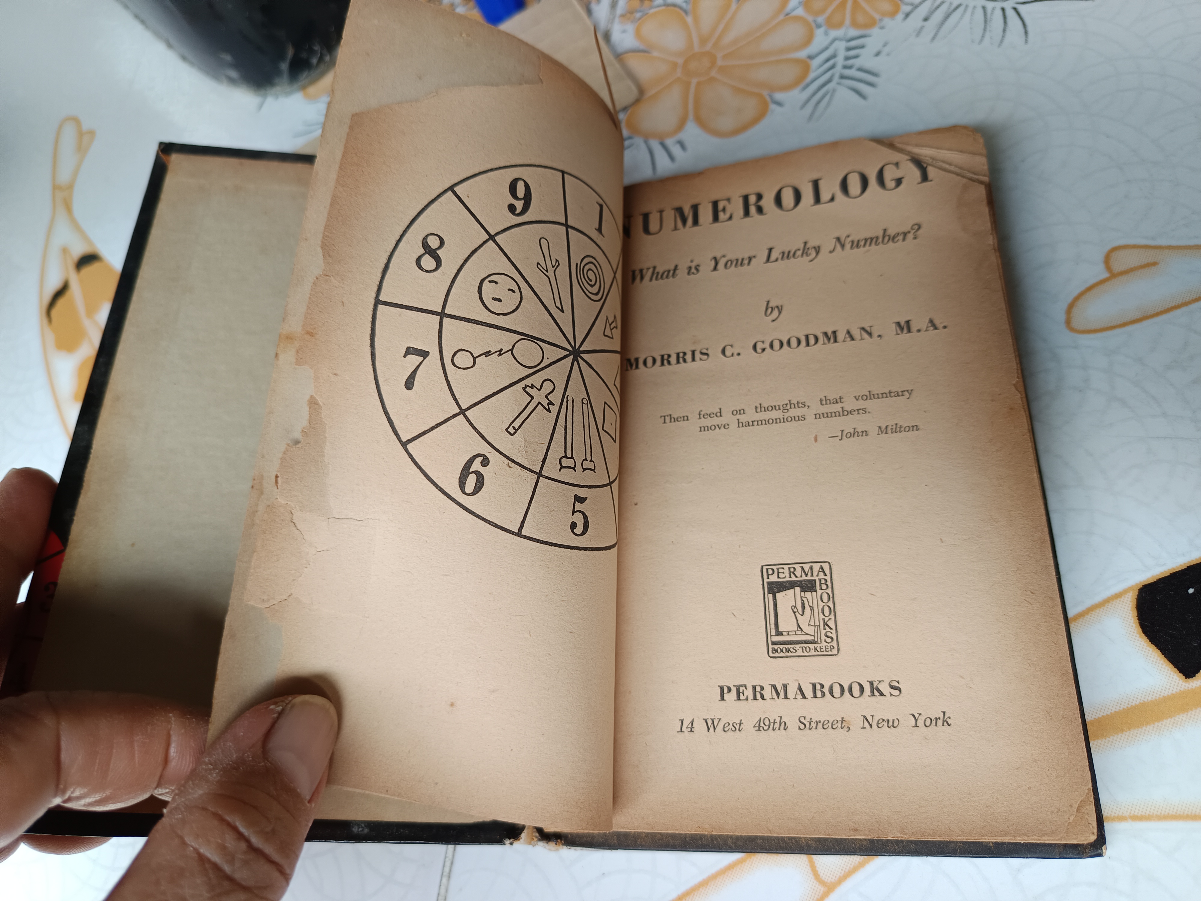 Numerology by Morris C. Goodman Edition : 1949 (สภาพพอใช้ ปกแข็ง) **สินค้าหมด**