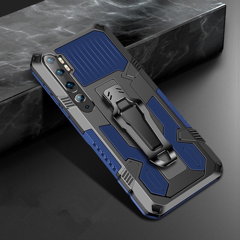 Case Xiaomi Mi Note 10 Pro #เคสฝาหลังกันกระแทกมีคลิบหนีบ ไฮบริด พลาสติก+TPU Heavy Duty Rugged Hybrid