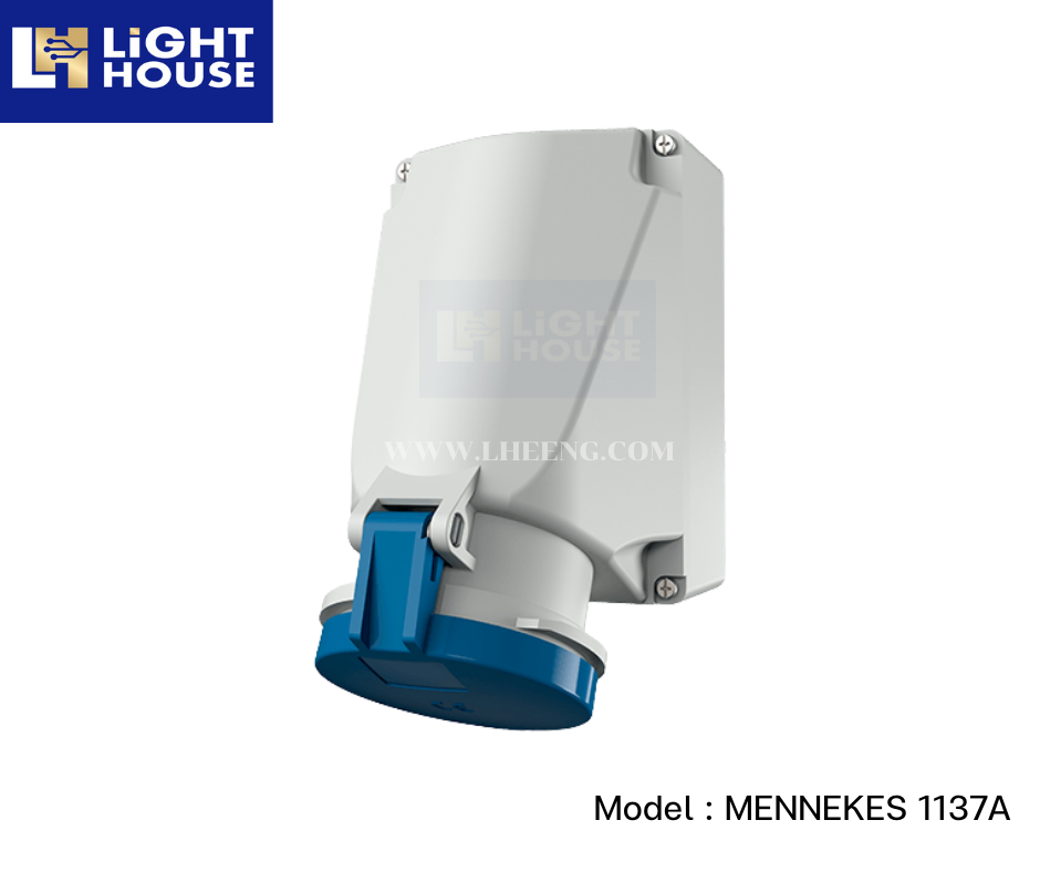 MENNEKES 1137A ปลั๊กตัวเมียติดพนัง (2P+E) 63A 230V IP44