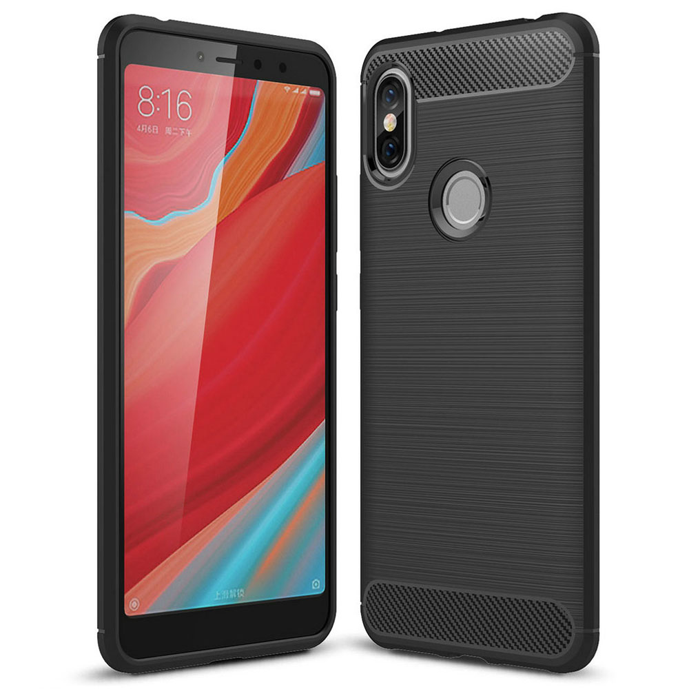 เคส Xiaomi Redmi S2 #เคสฝาหลัง TPU นิ่มคาร์บอนไฟเบอร์ผิวแบบขัดแปรง