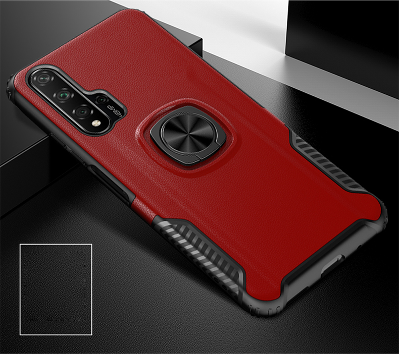 Case Huawei Nova 5T #เคสฝาหลัง Hybrid Hybrid PC + TPU มีแหวนนิ้ว