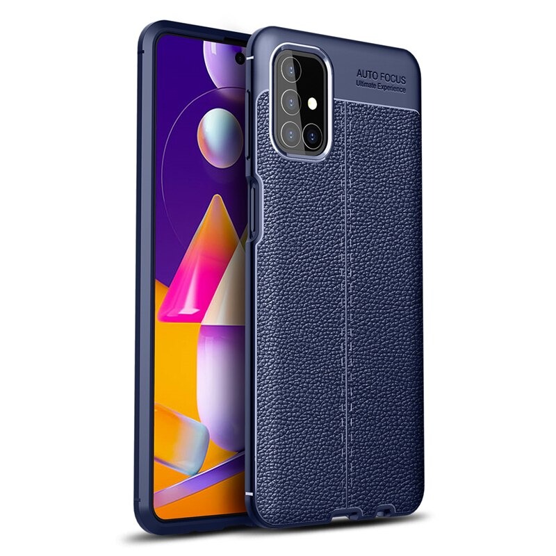 เคส Samsung Galaxy M51 #เคสฝาหลัง TPU ผิวลิ้นจี่ช่วยป้องกันลายนิ้วมือและกันลื่นได้ดี