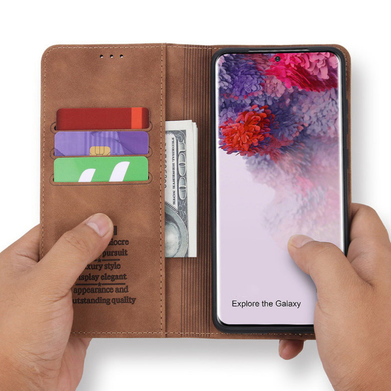 เคส Samsung Galaxy A22หนัง PU #เคสฝาพับสไตล์กระเป๋าสตางค์พร้อมช่องใส่การ์ด Luxury Flip Stand Card Phone Leather Wallet Cover Casing