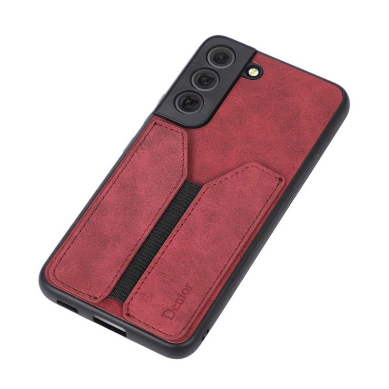 เคส Samsung Galaxy S22+ 5G #เคสฝาหลัง TPU เคลือบหนัง PU ขอบนิ่มมีช่องใส่บัตร Leather Coated TPU Hybrid
