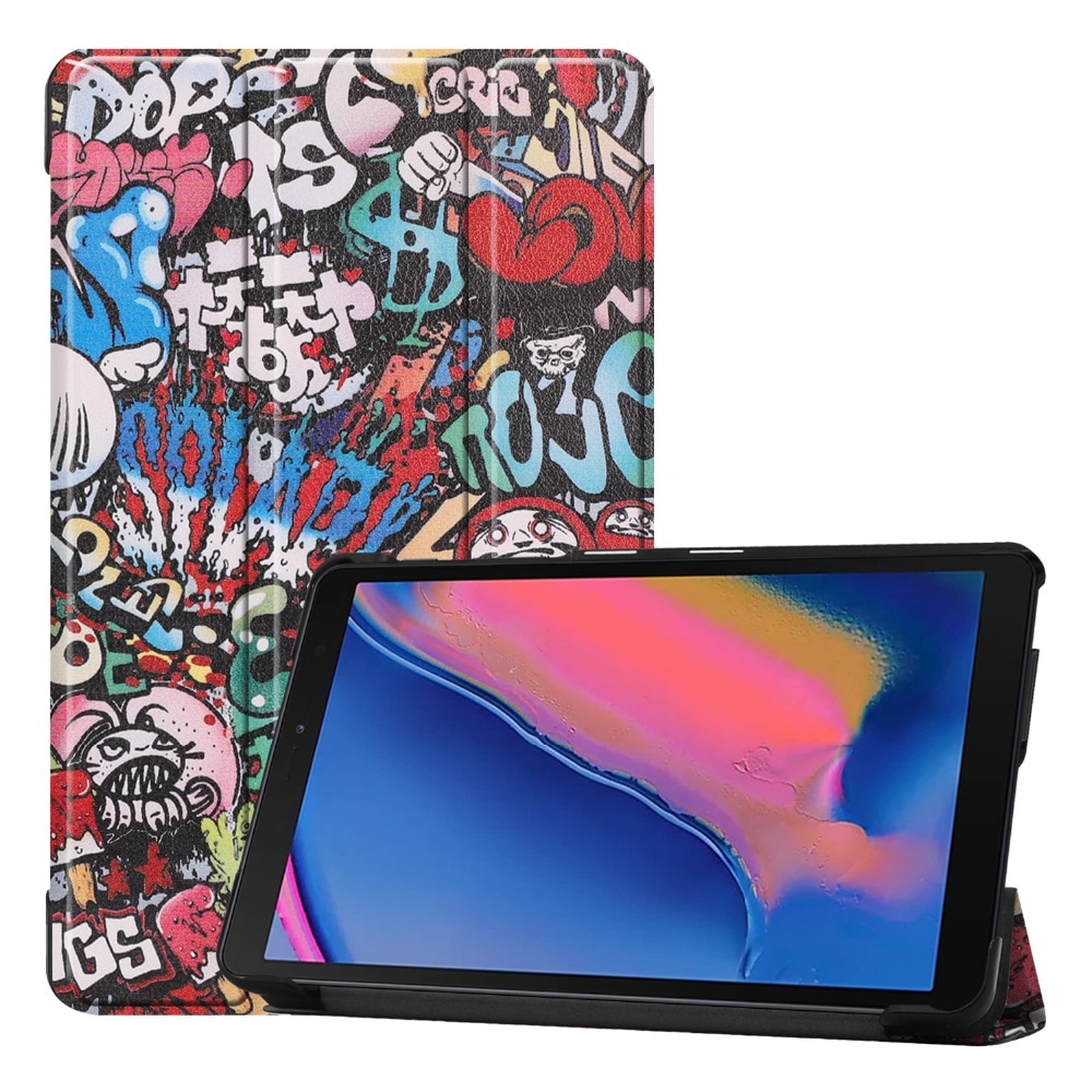 เคส Huawei MediaPad M6 8.4 #เคสฝาพับหนัง PU พิมพ์ลาย Patterned Tri-fold Stand Leather Smart Case