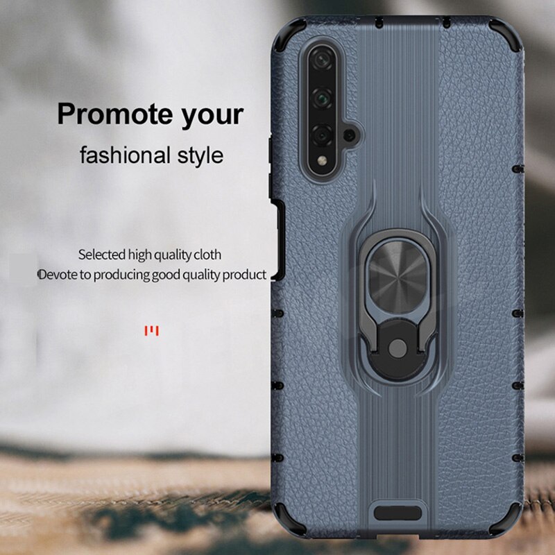 Case Huawei Nova 5T #เคสฝาหลังไฮบริดมีแหวนสวมนิ้ว Detachable Ring Holder Kickstand PC TPU Combo Case