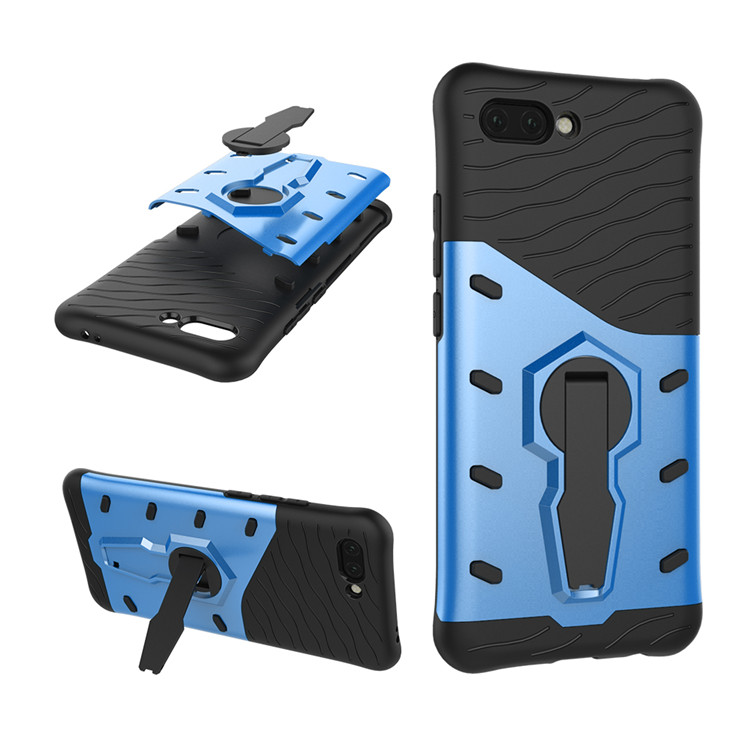 Case Honor 10 #เคสฝาหลัง TPU นุ่ม + พลาสติก มีขาตั้งในตัวหมุนได้ 360 องศา