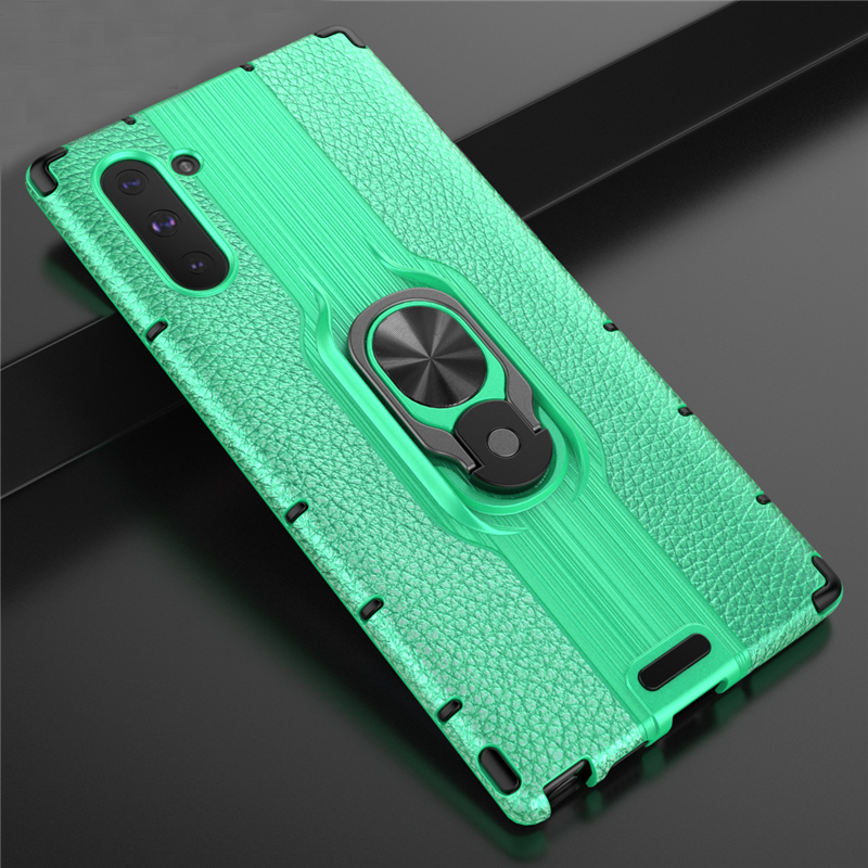 Case Samsung Galaxy Note 10 #เคสฝาหลังไฮบริดมีแหวนสวมนิ้ว Detachable Ring Holder Kickstand PC TPU Combo Case