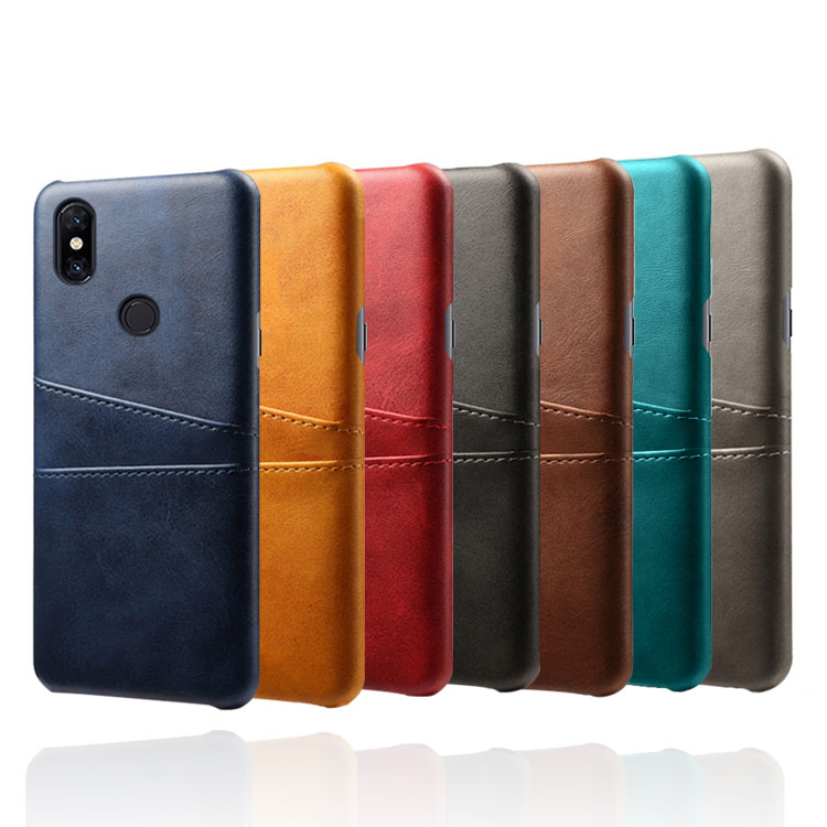 Case vivo V11 / V11 Pro #เคสฝาหลังหุ้มหนัง Double Card Slots PU Leather Coated