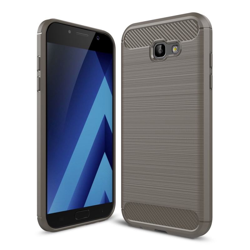 เคส Samsung Galaxy A7 2017 #เคสฝาหลัง Brushed Carbon Fiber TPU สวยโดดเด่นทันสมัย