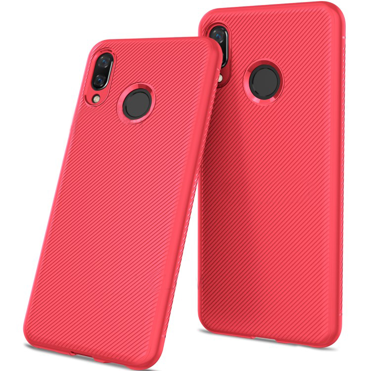 เคส Huawei nova 3 #เคสฝาหลัง TPU นิ่ม Twill Texture Soft Silicone Back Case Cover